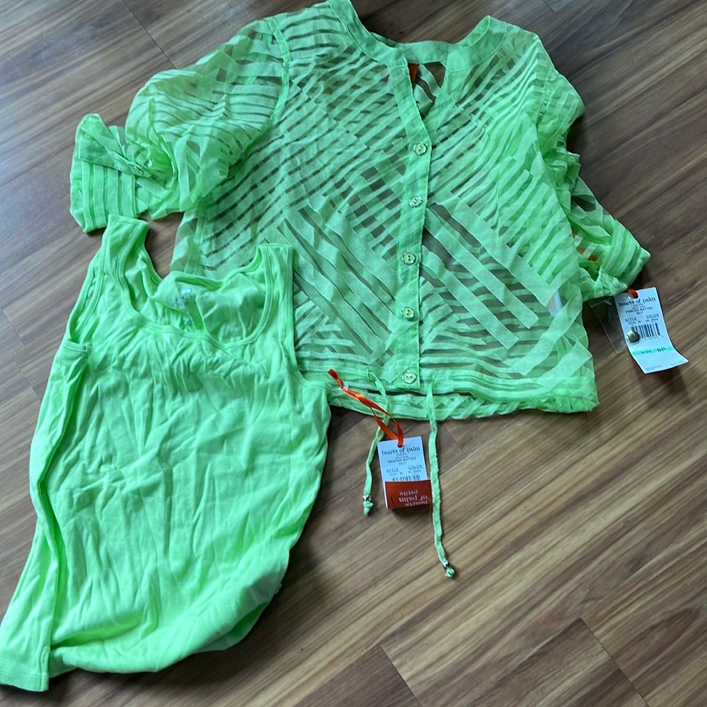 Hearts of Palm top and tank- NWT